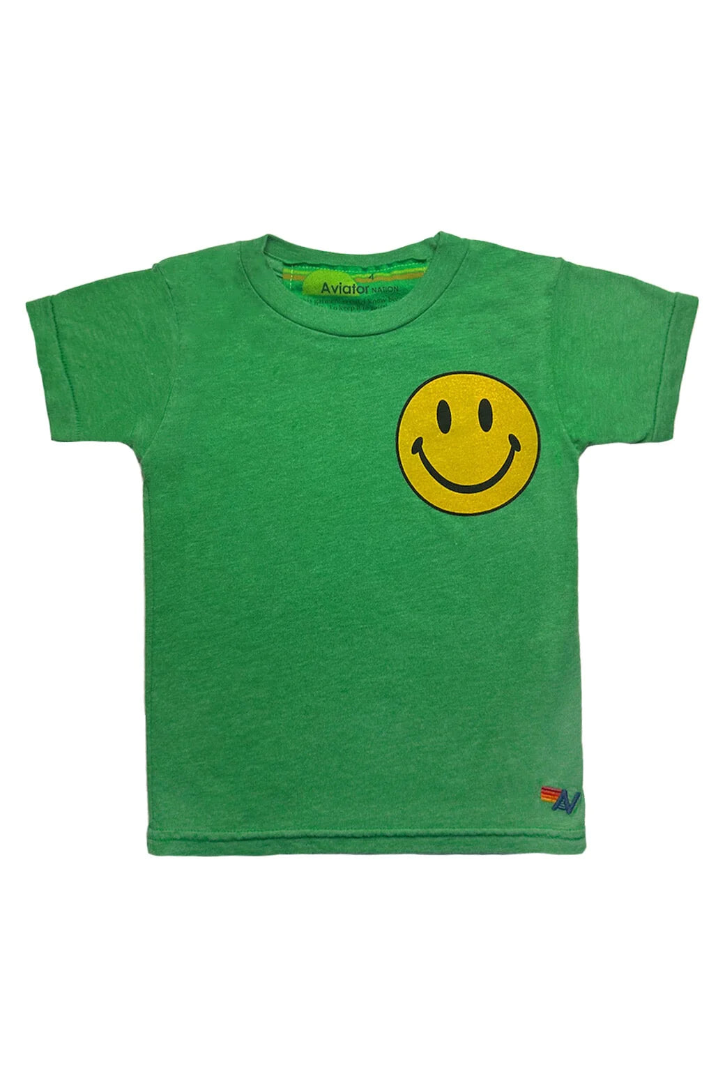 Kids Smiley 2 Tee - Kelly Green